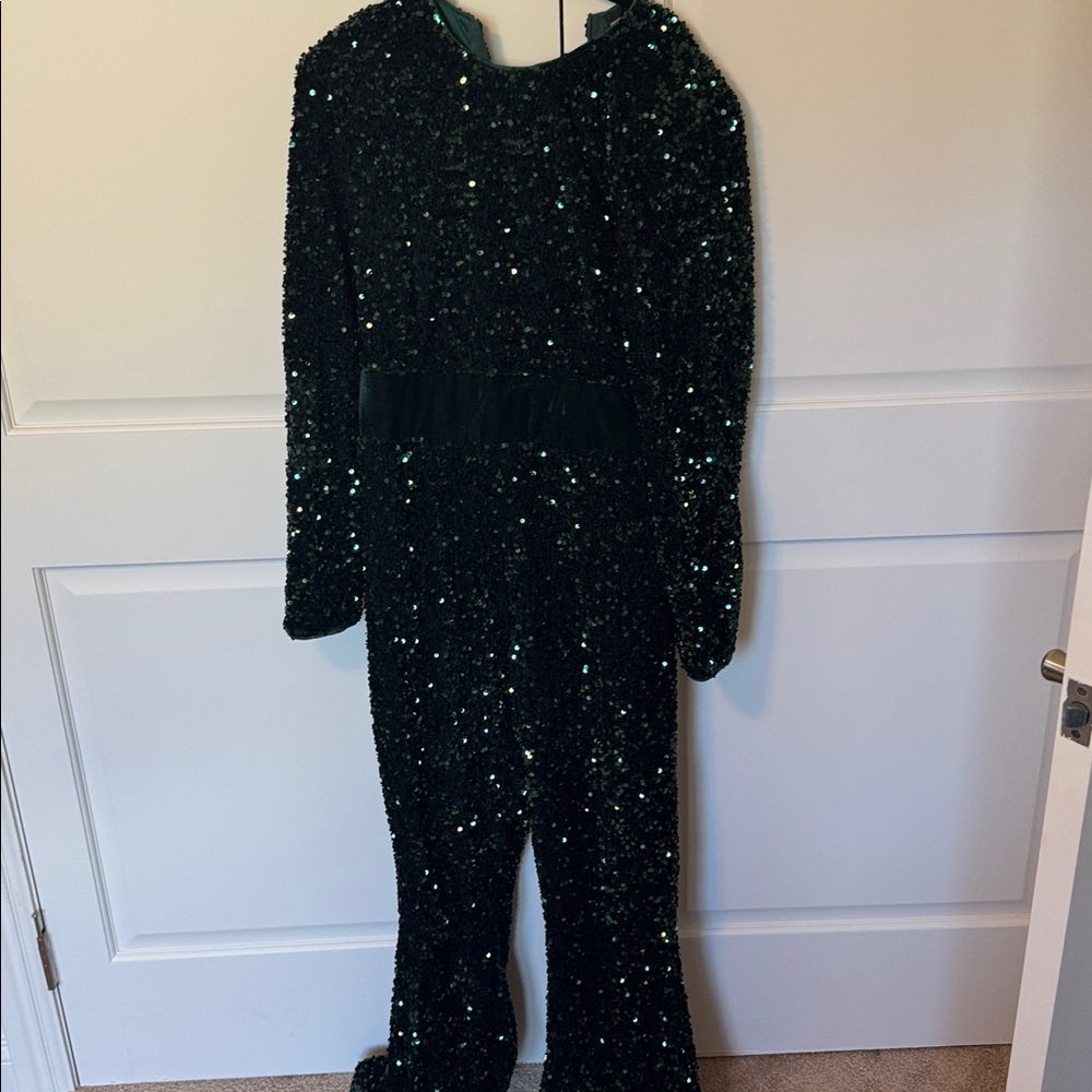 Green Sequin Jumpsuit